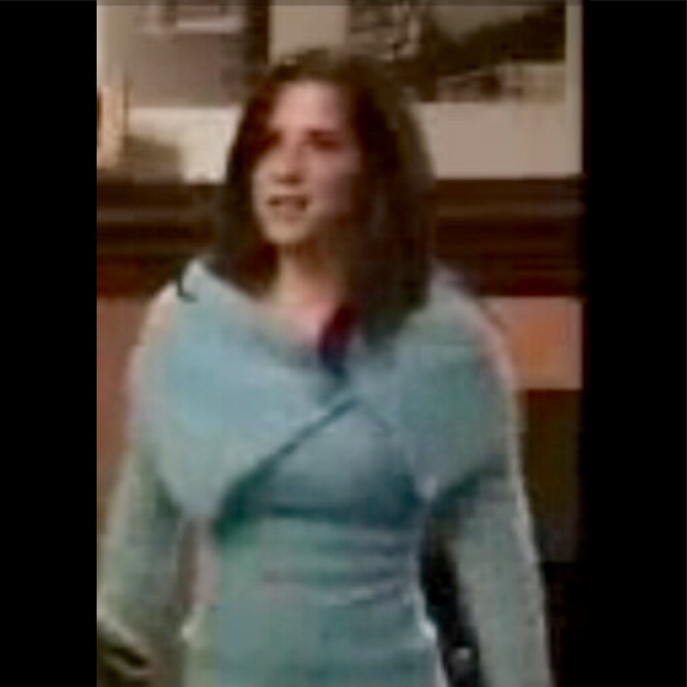 Cowl sweater with split shall neck